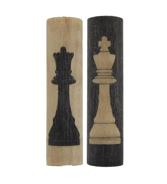 King & Queen Chess Laser Inlay Kit - pengeapens